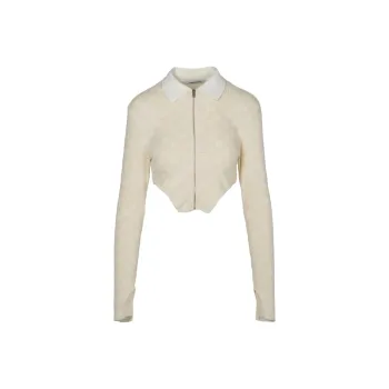 AMBUSH Monogram Jacquard Cropped Jacket White