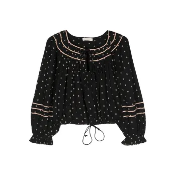Ulla Johnson Francoise Patterned-jacquard Blouse