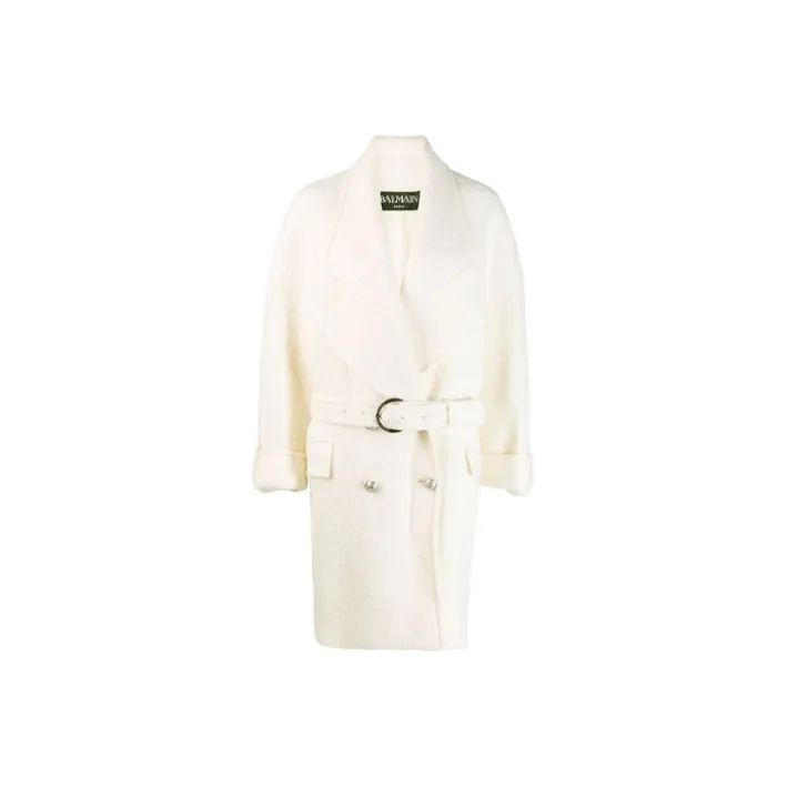 BALMAIN Coats Women's White-0