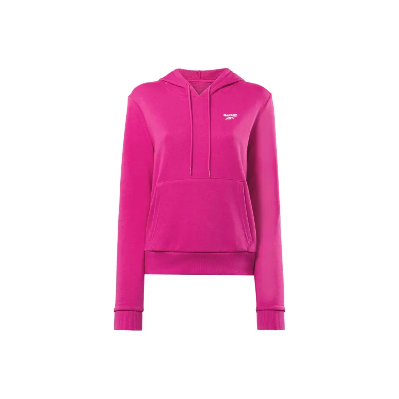 Reebok IdentitySmall Logo French Terry Hoodie Sweatshirt Women's Fuchsia-0
