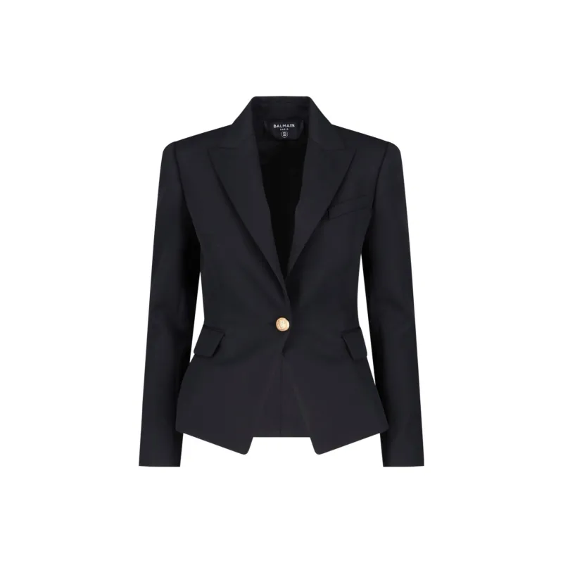 BALMAIN Single Breasted Tailored Blazer-0