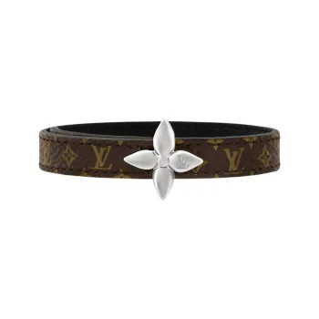 LOUIS VUITTON Leather, Metal Bangles Women's Brown