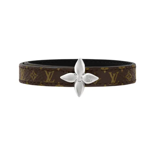 LOUIS VUITTON Leather, Metal Bangles Women's Brown