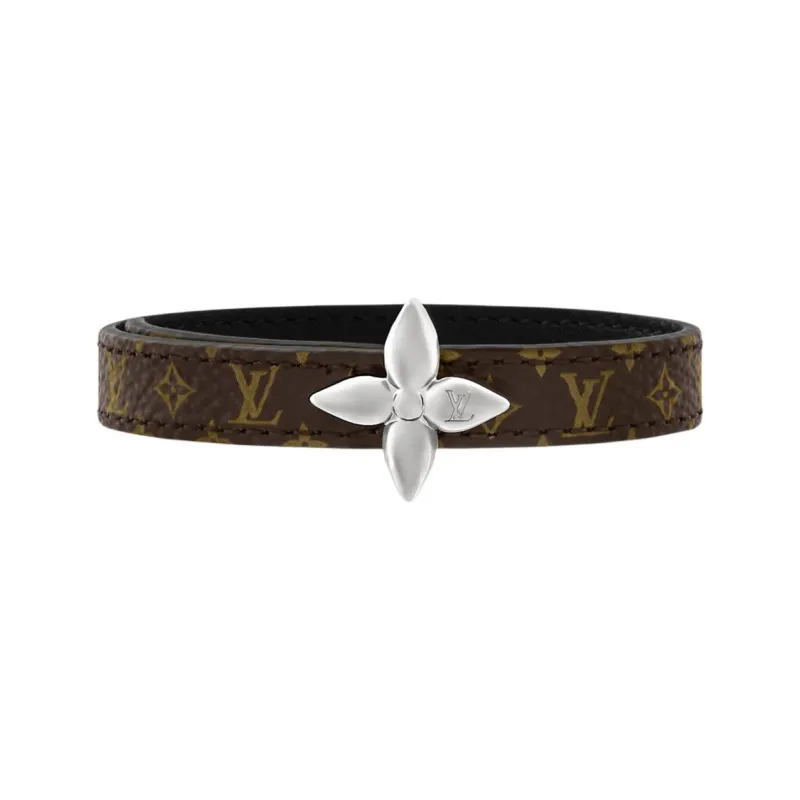 LOUIS VUITTON Leather, Metal Bangles Women's Brown-0