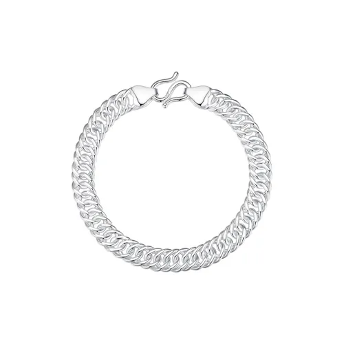 Heart Grass S999 Fine Silver Pure Silver Bracelets Men's