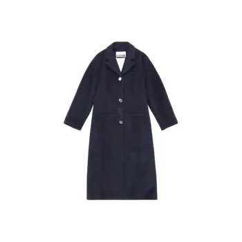 GANNI Coats Women's Navy Blue