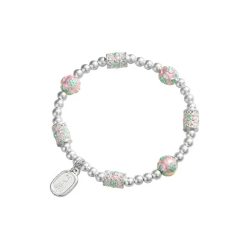 Silver Arashi Sterling Silver Beaded Bracelet 999 Fine Silver Women's