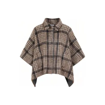 Brunello Cucinelli Check Poncho