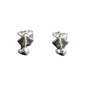 SALE E PEPE 925 Sterling Silver Stud Earrings Unisex Multicolor
