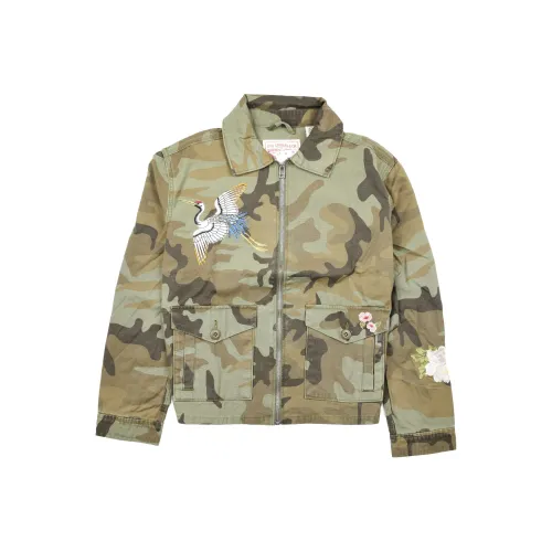 Levis Jackets Women's Green Camouflage