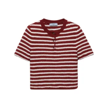 PRADA SS25 Spring Summer Women's Apparel Collection Knitwear Women's Red
