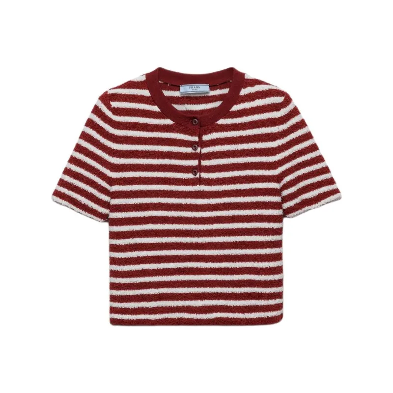 PRADA SS25 Spring Summer Women's Apparel Collection Knitwear Women's Red-0
