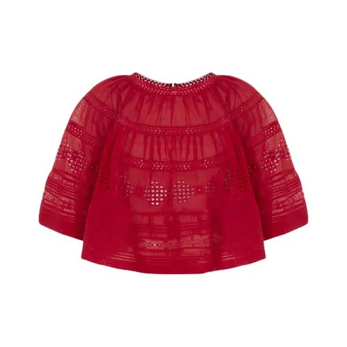 ISABEL MARANT ETOILE Logo Printed Crewneck T Shirt Dilama Blouse