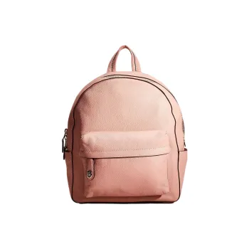 COACH Campus Polished Pebbled Leather Backpack Large Size Women's Pink