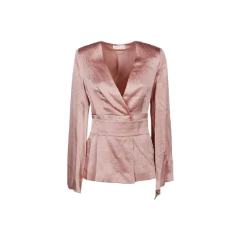 MaxMara V Neck Long Sleeved Blouse