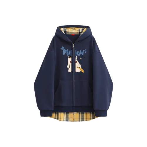 MIIOW Trend Party Series Sweatshirt Unisex Navy Blue & Yellow