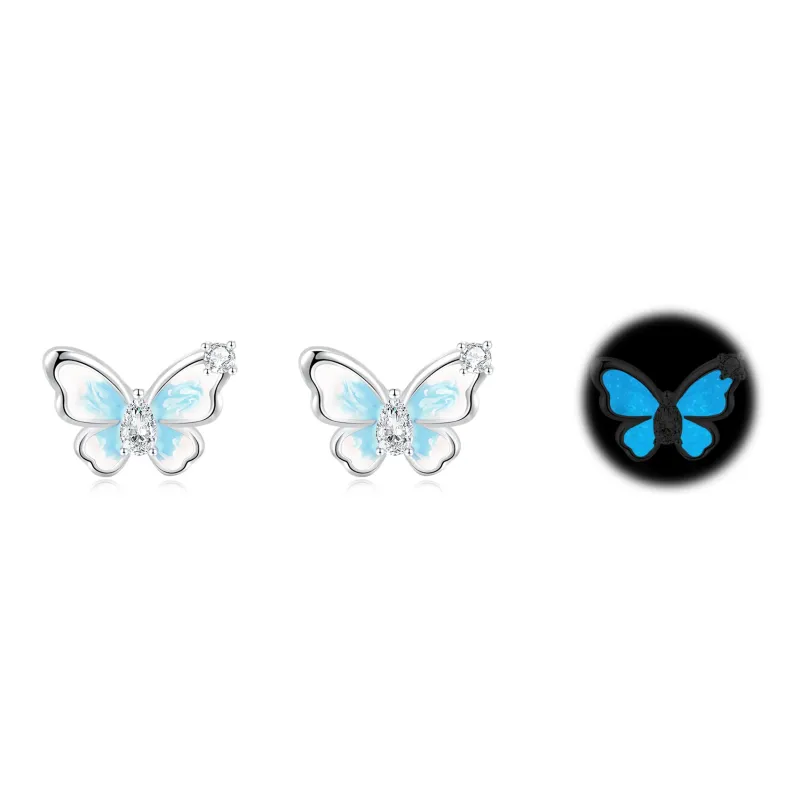 LAOYINFANG Sterling Silver 990 Stud Earrings Women's-4