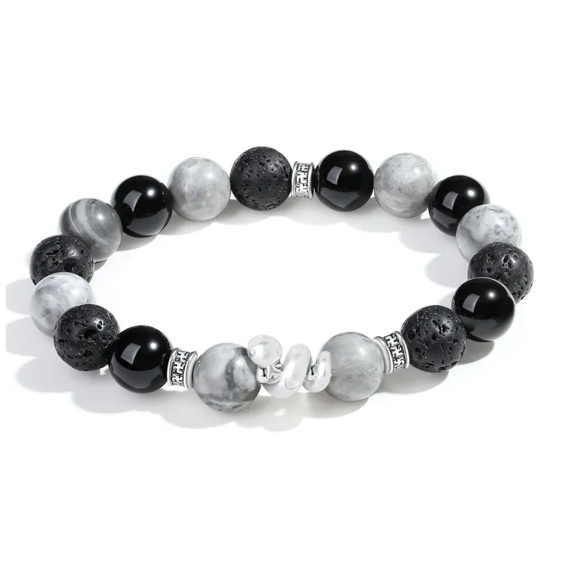 ZKY Map Stone Jade Bracelets Unisex-5