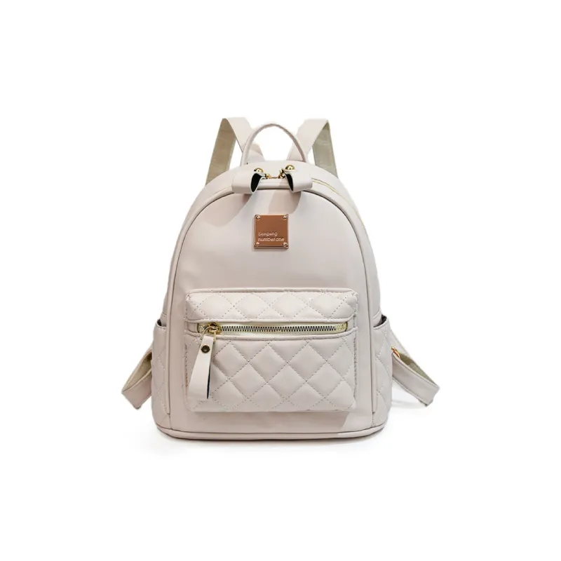 BAODIDAISHU PU Backpacks Regular Women's White/Black-0