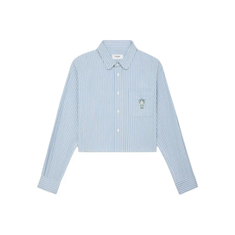 CELINE SS25 Shirt Women's Light Blue-0