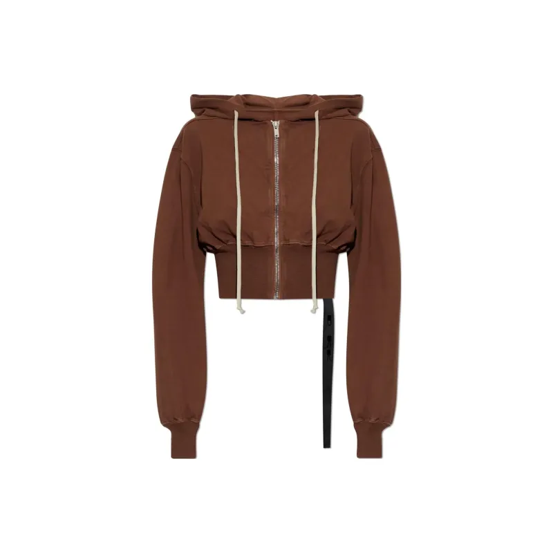 Rick Owens DRKSHDW Tatlin Zip-Up Cropped Hoodie-0