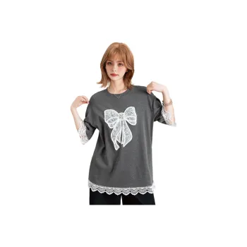 FAWENXIANGZI T Shirts Women's Dark Gray