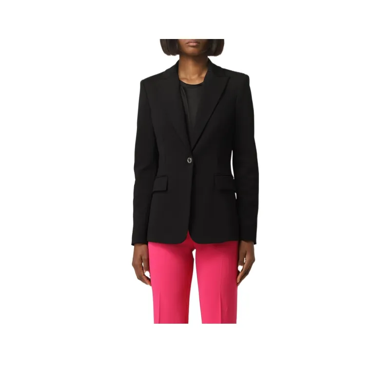 PINKO SS22 Business Suits Coats Women's Black-0
