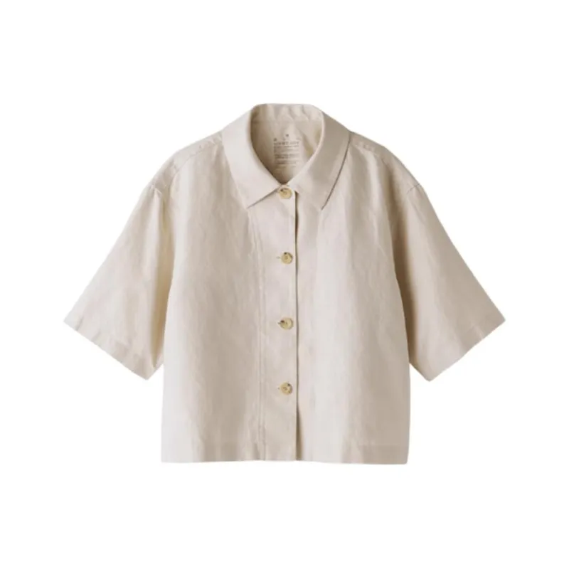 MUJI Hemp Collection Shirts Women's Ivory-0