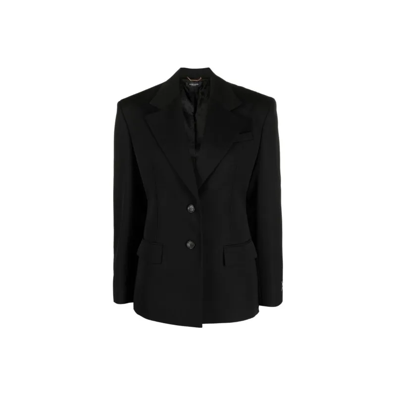 VERSACE Single breasted Wool Blazer-0