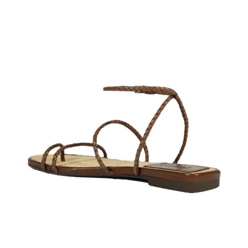Schutz Kaya One Strap Sandals Women's Brown-3