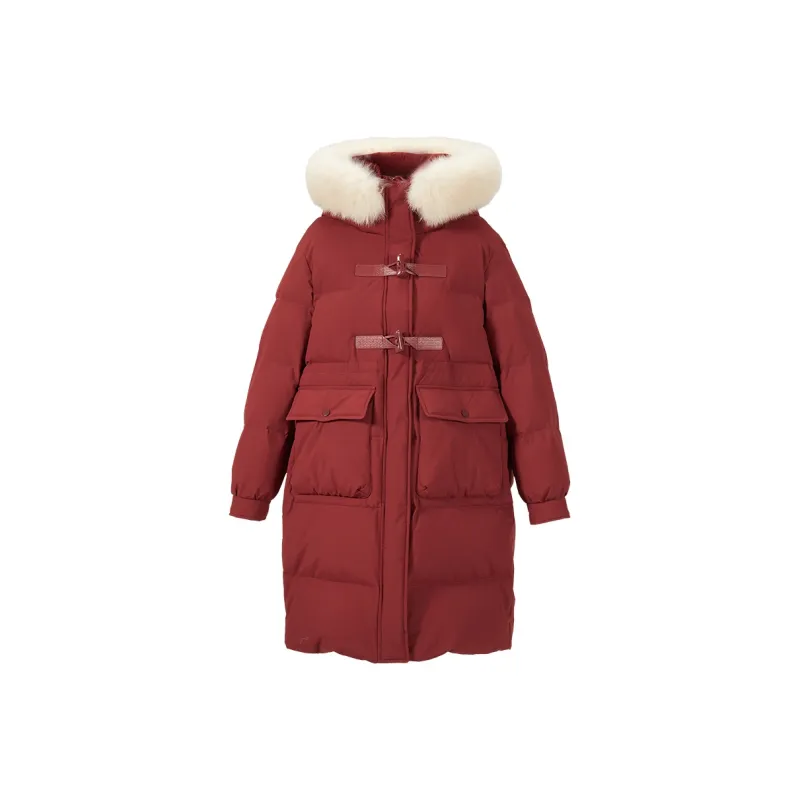 XIANGYING Down Jacket Women's Red-0