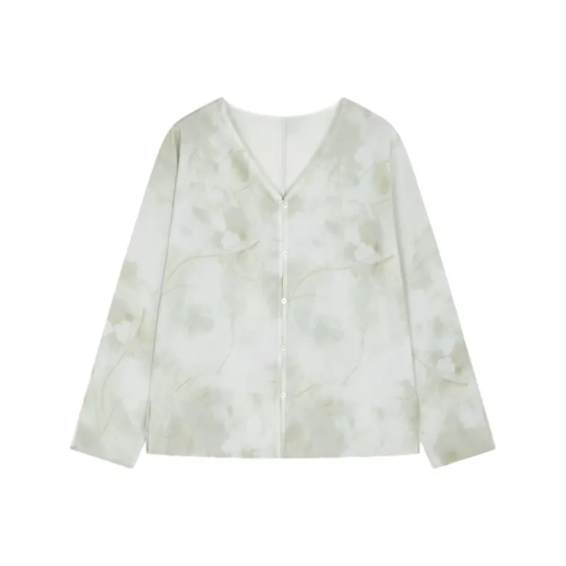 IHIMI Shirt Women's Green Print-0