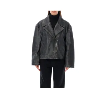 Acne Studios Logo Embossed Lilket Biker Jacket