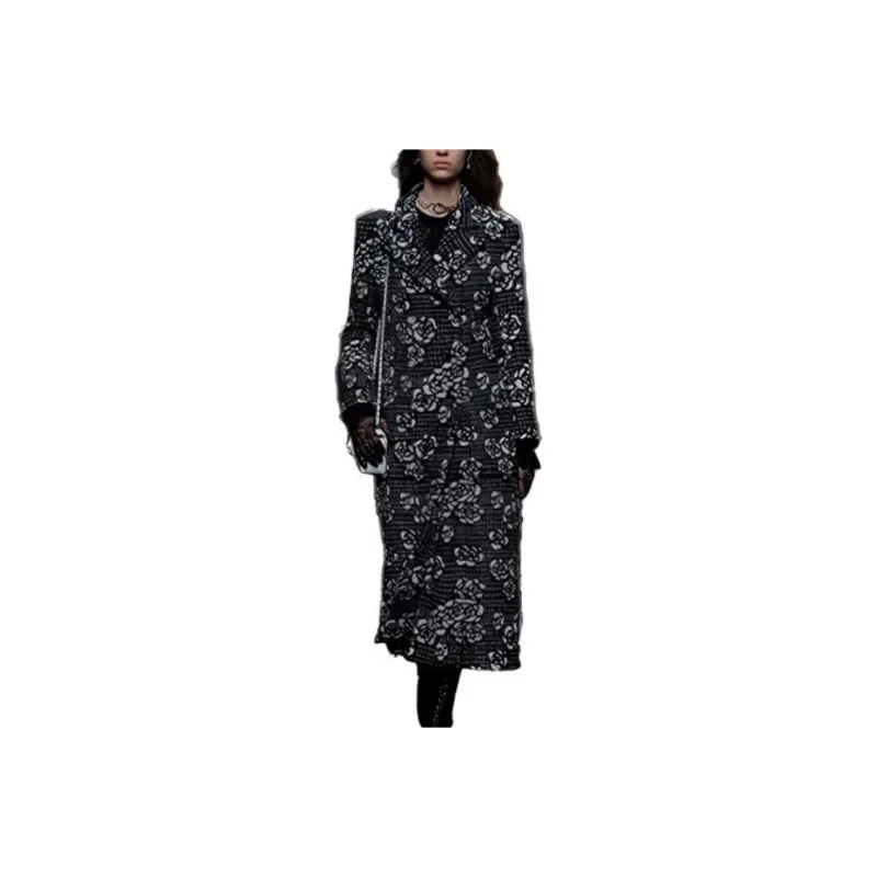 CHANEL Coats Women's Black-0