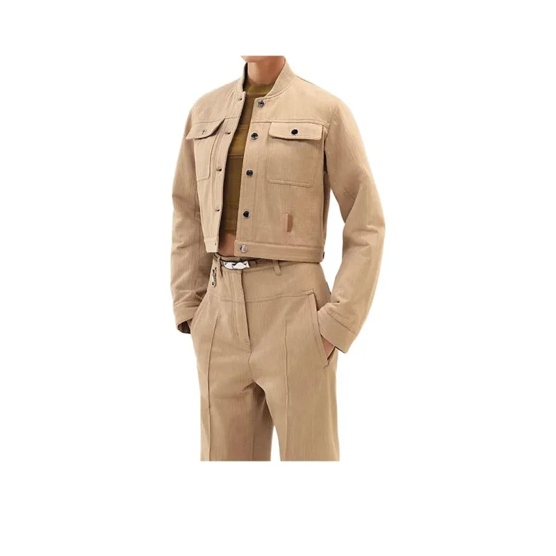 HERMES Jackets Coats Women's Brown-0
