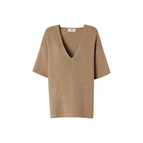 FENDI SS25 Knitwear Women's Dark Beige