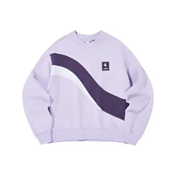 QIAODAN Sweatshirt Women's Faint Light Purple/Overlapping Shadow Purple