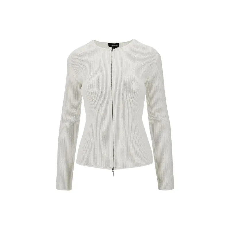 EMPORIO ARMANI Perforated Ottoman Fabric Jacket-0
