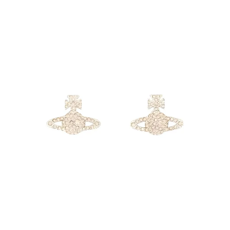 Vivienne Westwood Crystal, Silver Platinum Earrings Women's Pink-0