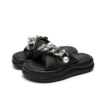 DAPHNE PVC Polyvinyl Chloride Quiet, Odor Resistant, Abrasion Resistant Slide Slippers Women's