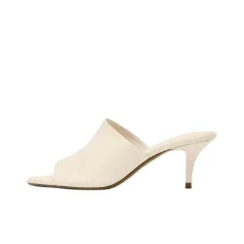 ZARA PU Polyurethane Abrasion Resistant Slide Slippers Women's White