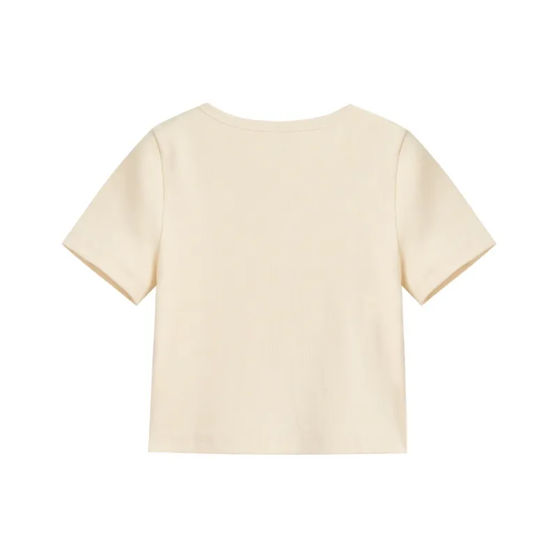 ZIHAN T Shirt Women's Beige Gold-1