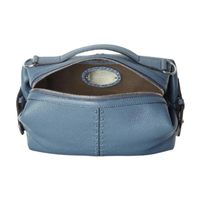 FENDI Selleria Calfskin Crossbody One Shoulder Handbag Small Size Men's Blue-3