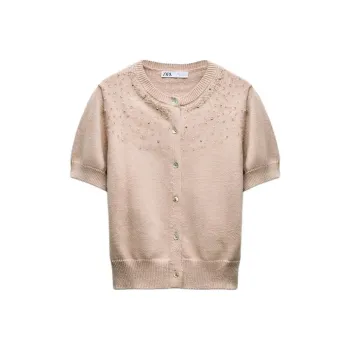 ZARA Knitwear Women's Brown Yellow