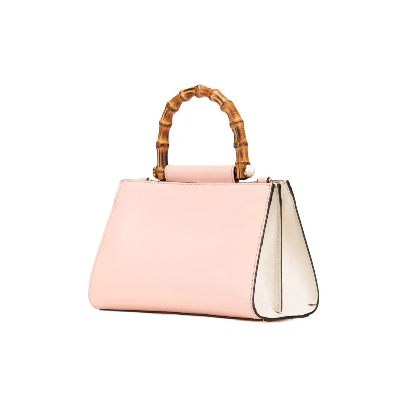 GUCCI 2000 2015 Mini Leather Bamboo Nymphaea Satchel-1