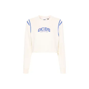 GCDS Logo print Cropped Sweatshirt