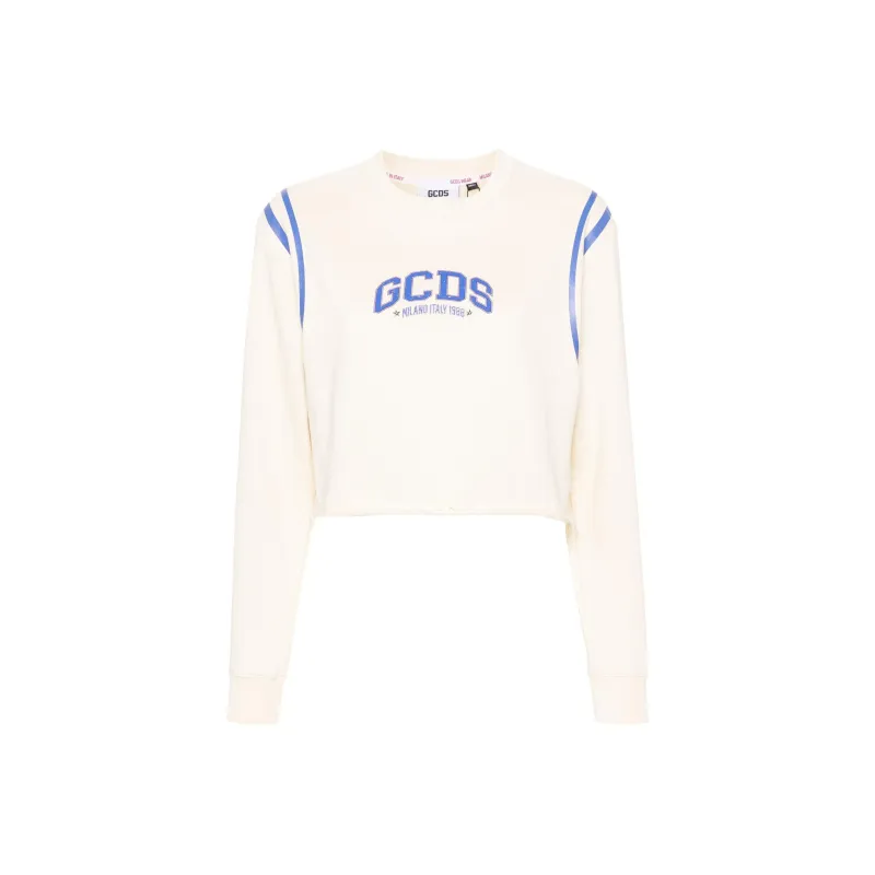 GCDS Logo print Cropped Sweatshirt-0
