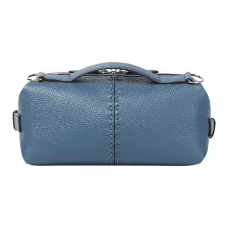 FENDI Selleria Calfskin Crossbody One Shoulder Handbag Small Size Men's Blue-2