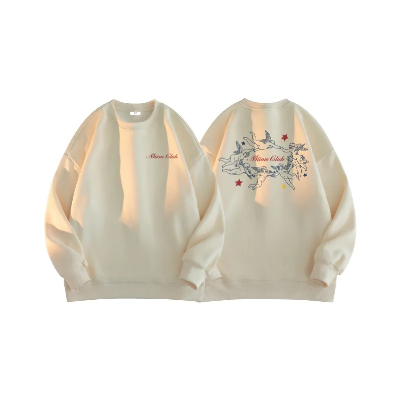 MIIOW Trend Party Series Sweatshirt Unisex White-24