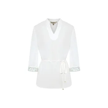 BBLLUUEE Shirt Women's Crescent White